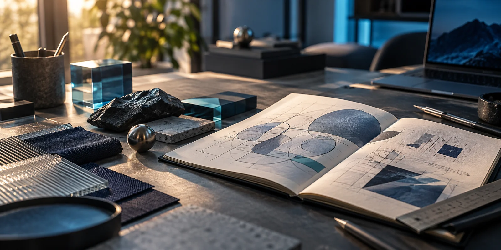Imagen conceptual de un estudio creativo y técnico