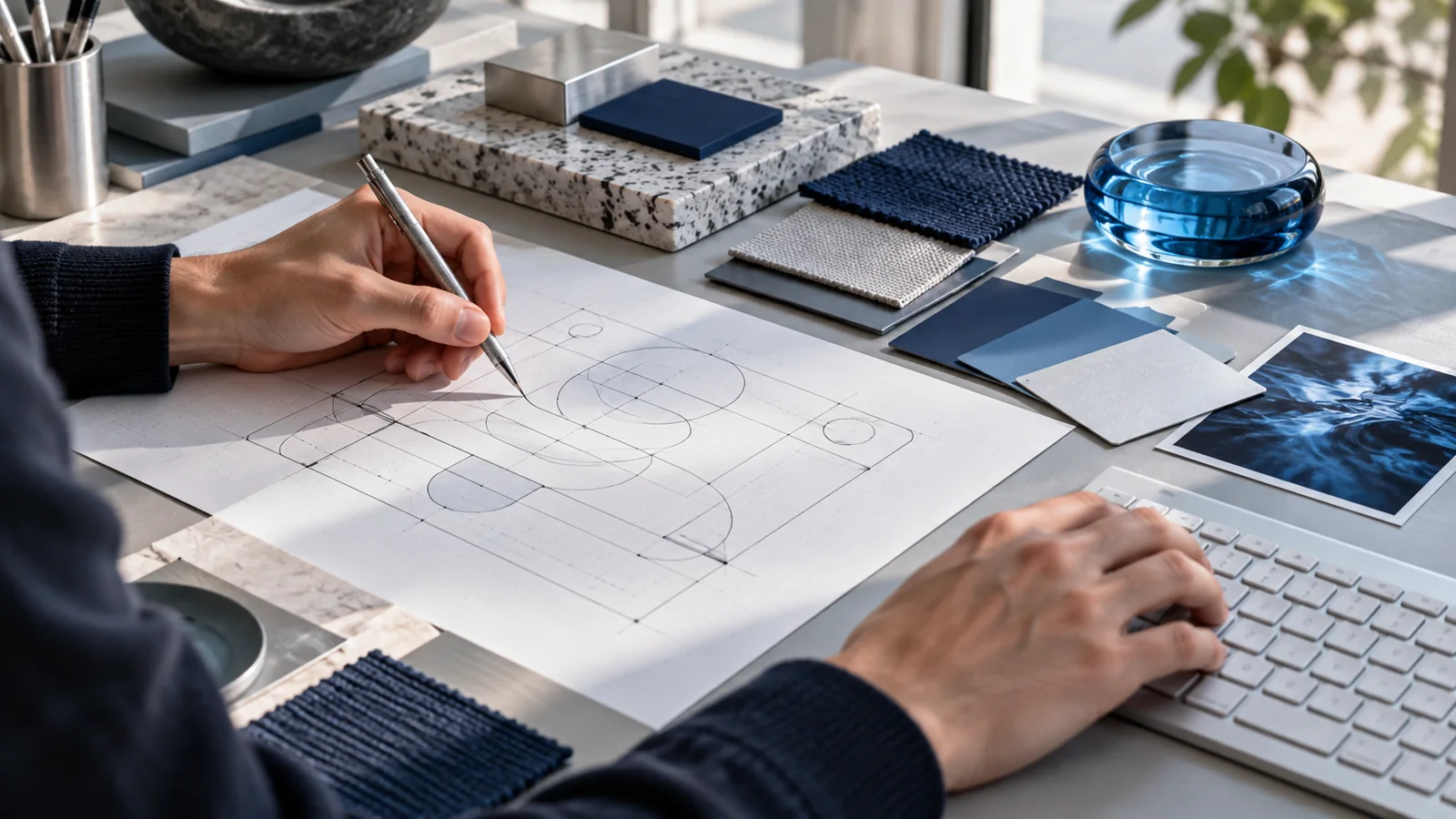 Imagen conceptual de diseño y trabajo creativo